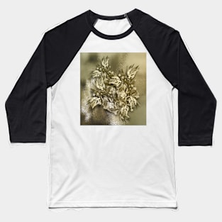 Flower bouquet in rippled gold Baseball T-Shirt